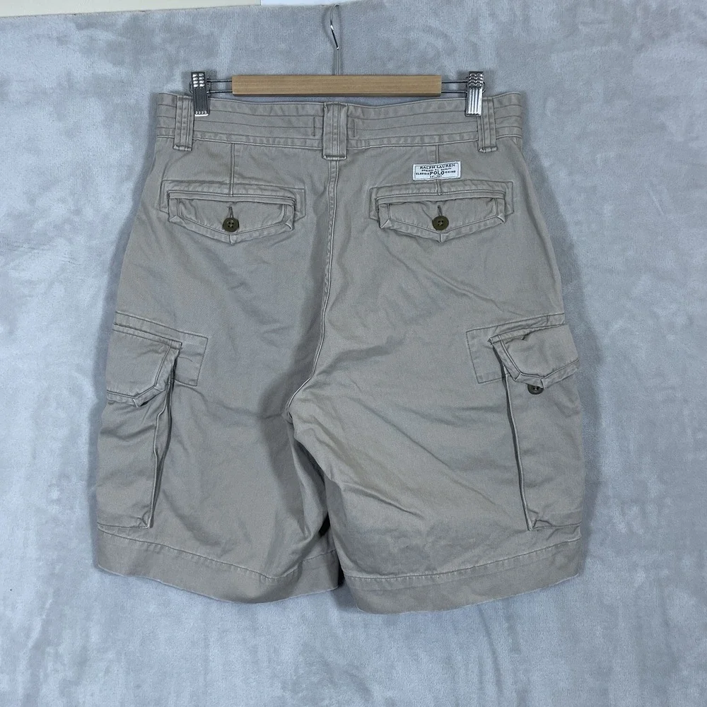 Vintage Polo Ralph Lauren Cargo Short Mens 32 Military Baggy Paratrooper Cotton
